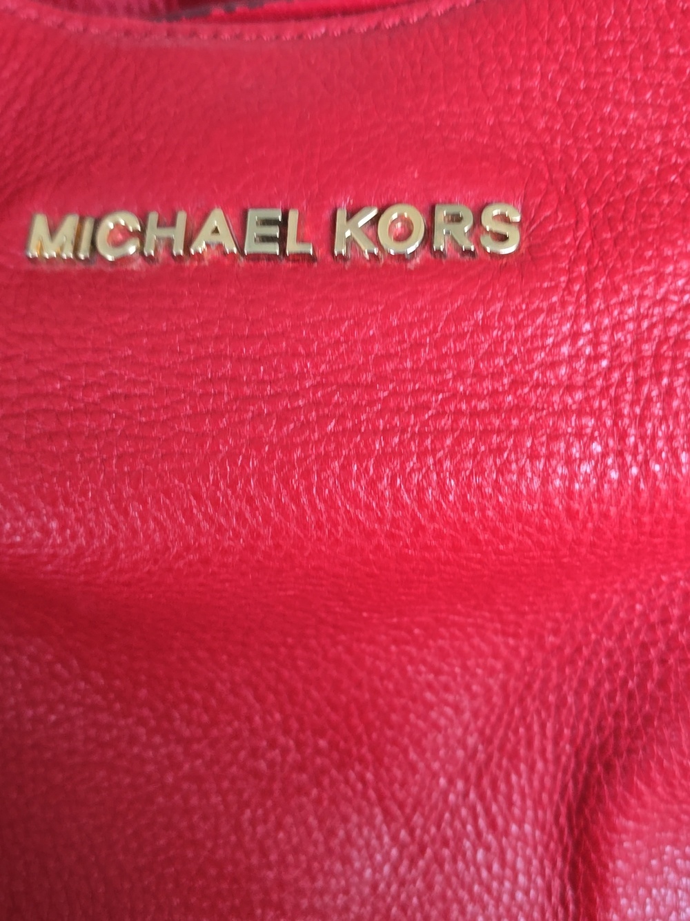 Michael Kors Red Leather Bedford Bowling Satchel Shoulder Handbag - Picture 2 of 14
